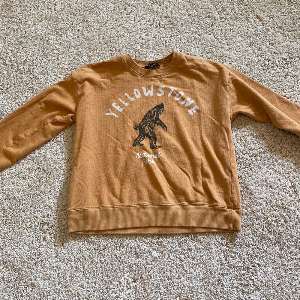 Yellowstone National Park Yellow Crew Neck